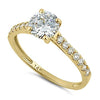varitsa-jewellers - Solid 14K Yellow Gold Solitaire Round Clear Engagement Ring - 01WS01